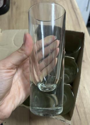 Набор высокие классические стеклянные стакан стаканчик с широк...
