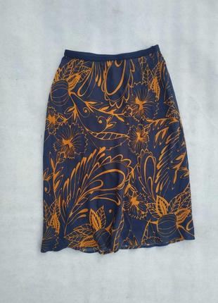 Атласная матовая юбка с поясом- резинкой размер 796 10