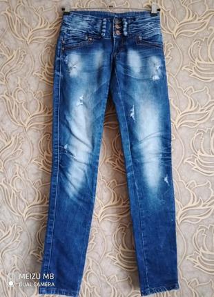 (814) отличные узкие джинсы  miss lala / размер 26