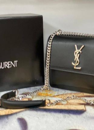 Сумка УЧЕНКА БРАК!! Чорна жіноча Yves Saint Laurent Сумка на л...