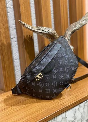 Бананка черная Louis Vuitton Сумочка на пояс Луи Витон мужская...