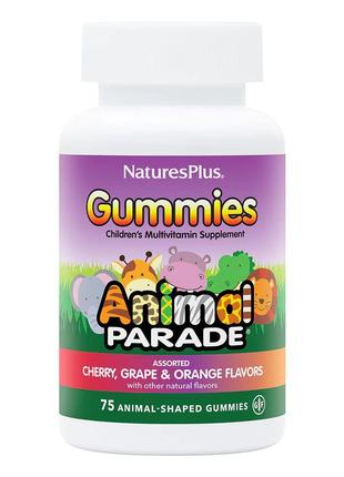 Витамины и минералы Natures Plus Animal Parade Gummies, 75 жел...