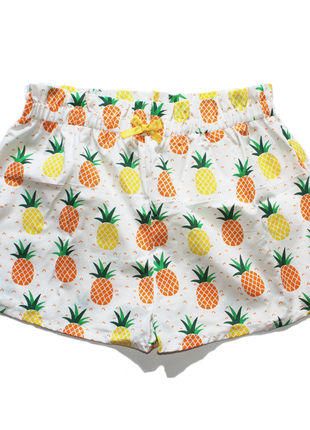 Женские коротенькие хлопковые шорты "ананасы"