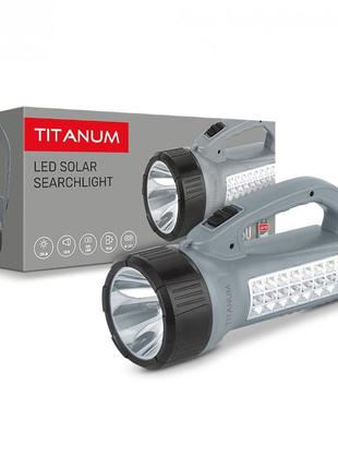 Портативный фонарик с солнечной батареей titanum tlf-t09so