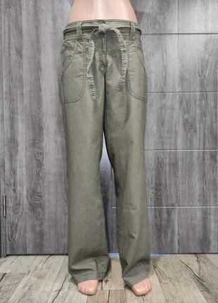 Отличные льняные брюки, льняные штаны пот-40 см лен и хлопок