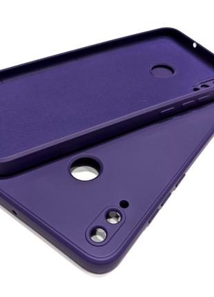 Силиконовый чехол для Huawei P Smart Plus Фиолетовый микрофибр...
