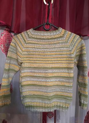 Вязаный свитер на 9-10 лет