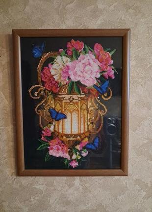 Ліхтарик із квітами,картина