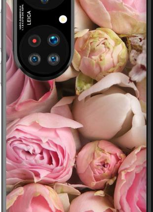 Чехол с принтом для Huawei P50 / на хуавей п50 с рисунком Розы v2