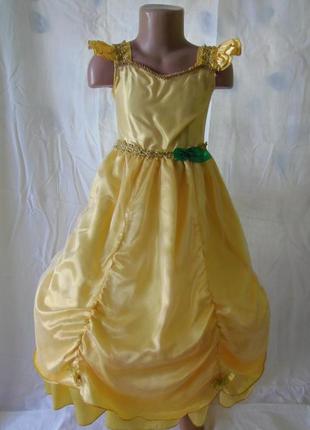Желтое карнавальное платье на 3-4 года