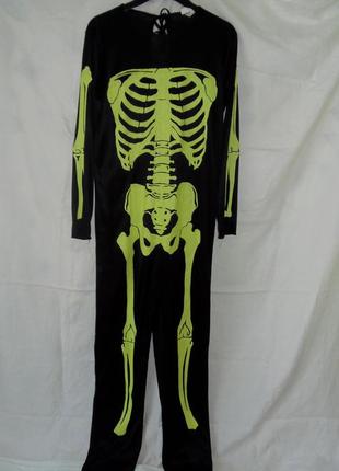 Взрослый карнавальный костюм скелета,кощея р. m-l-xl