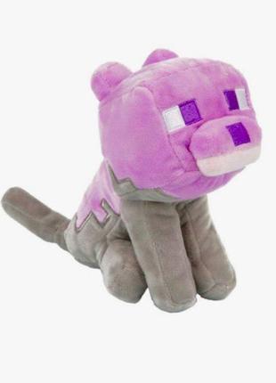 Мягкая игрушка Крашеный Кот Оцелот 18 см Майнкрафт Фиолетовый