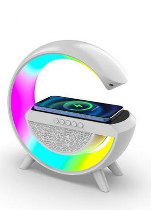 Ночник лампа Led Wireless charging speaker с беспроводной заря...