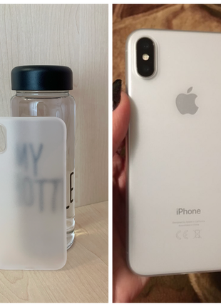 Полупрозрачный ультратонкий чехол 0.3мм на Iphone X и XS др.цвета