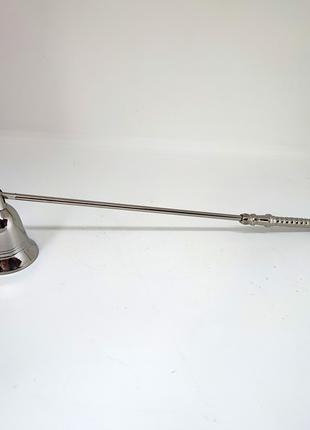 Свечегасилка с металлической ручкой серебряная (Греция)
