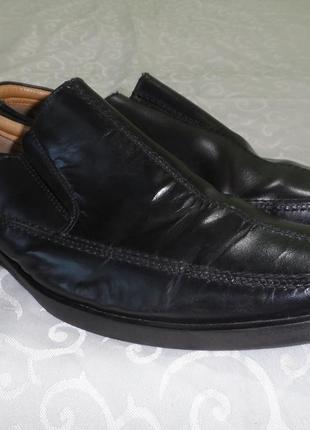 Туфли мужские кожаные черные лоферы 42 размер