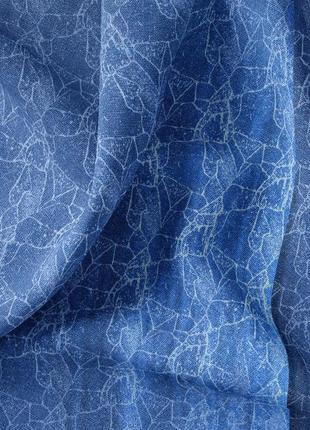 Ткань портьерная жаккардовая паутина v-30476 синя