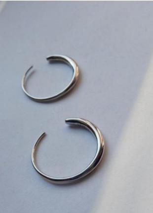 Серьги серебро посеребрение 925 проба кольца серьги шарики