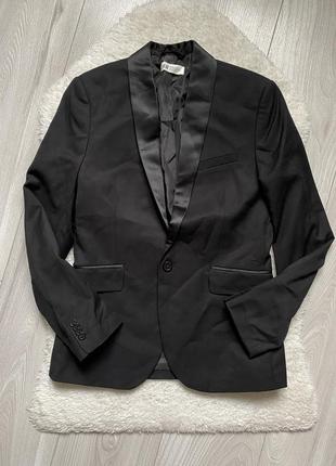 Жакет пиджак классический черный приталенный