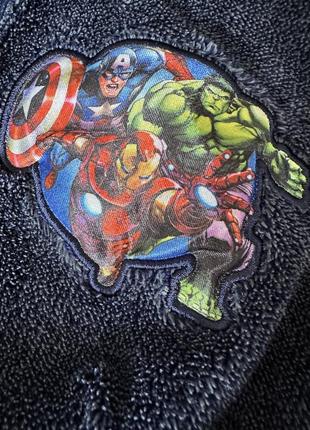 Marvel теплий махровий плюшевий халат з супергероями халк капі...