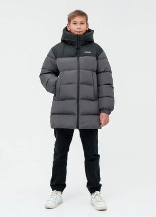 Куртка зимова для хлопчика підлітка дитячий на екопусі edgar с...