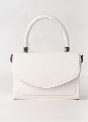 Женская сумка белая мини маленькая сумочка белая сумка клатч