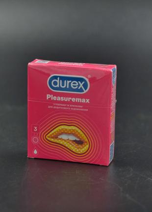 Презервативы латексные "Durex" / Pleasurremax / с точками / 3шт