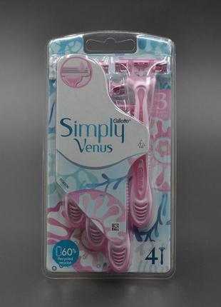 Станок для бритья "Gillette" / SIMPLY VENUS 3/4шт