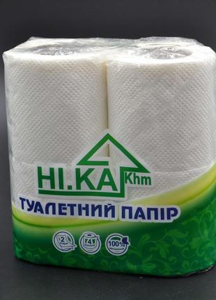 Туалетная бумага "НИ.КА" / 2-слойная / белая / 4шт