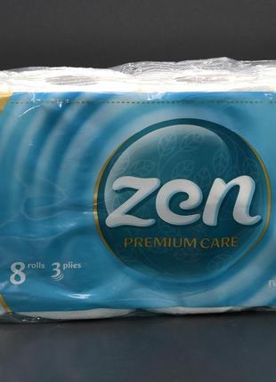 Туалетная бумага "ZEN" / Premium / белая / 3-слойная / 19м / 1...