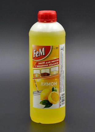 Средство для мытья полов "FeM" / Лимон / 1л