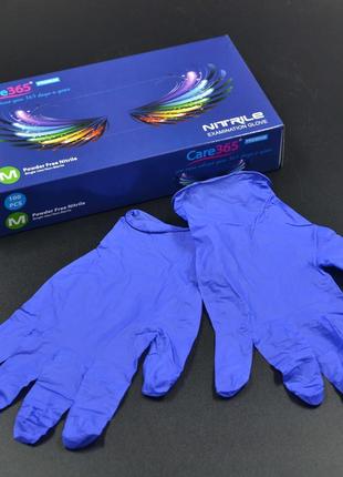 Перчатки нитриловые "CARE365" / синие / без пудры / не стериль...
