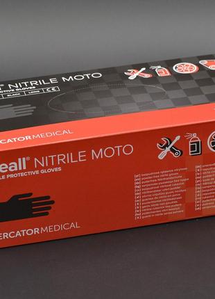 Перчатки нитриловые "IDEALL® NITRYLE MOTO" / черные / без пудр...