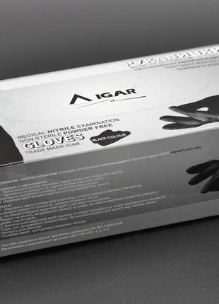 Перчатки нитриловые "IGAR" / черные / без пудры / не стерильны...