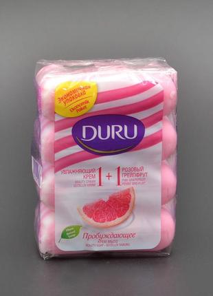 Крем-мыло "DURU" / Розовый грепфрут / 4*80г