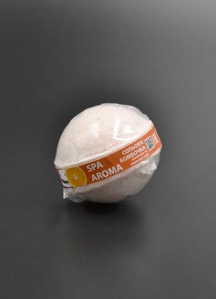 Солевая бомбочка для ванн "SPA & AROMA" / Апельсин и кокос / 75г