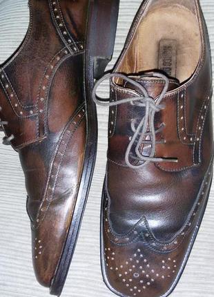 Кожаные туфли marko grifone, размер 44 (30см)