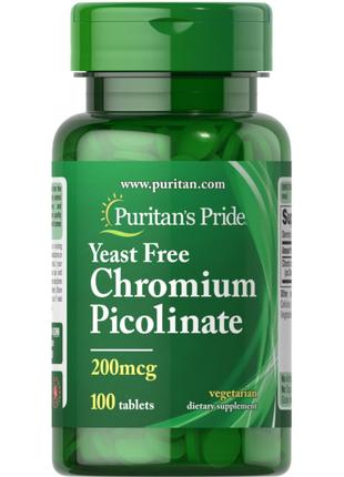 Витамины и минералы Puritan's Pride Chromium Picolinate 200 mc...