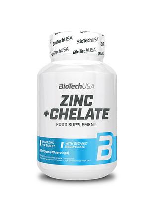Витамины и минералы BioTech Zinc + Chelate, 60 таблеток