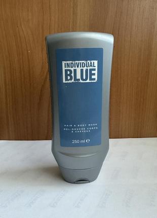 Avon гель для душу для чоловіків individual blue 250 мл