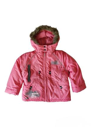 Дитяча зимова куртка для дівчинки з капюшоном, спортивна модел...