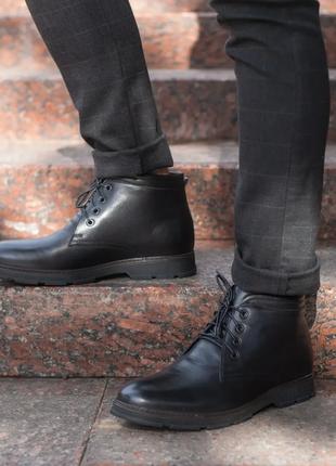 Теплые мужские ботинки на шнуровке 40, 41, 43 размер