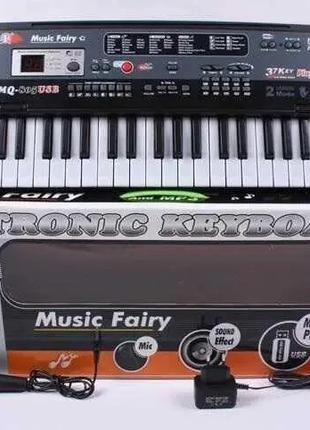 Детское пианино-синтезатор MQ 805, 37 клавиш, USB, проигрывани...
