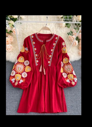 Червона вишиванка сукня плаття