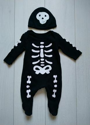 Карнавальный костюм скелет на хеллоуин