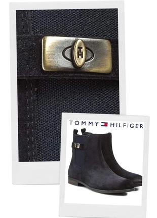 Оригинальн! базовые замшевые чернильные челси tommy hilfiger н...