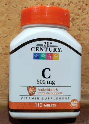 Витамин С 500мг 110табл Vitamin C 500 mg 21 century Аскорбинов...