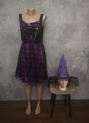 Новый карнавальный костюм платье шляпа ведьма хелоуин карнавал...