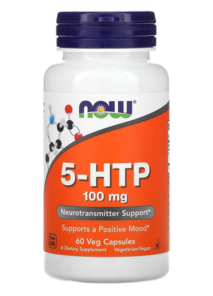 NOW Foods, 5-гидрокситриптофан, 100 мг, 60 капсул