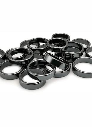 Гематитовые магнитные кольца набор из 12 шт, магнитная терапия